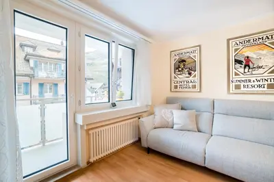 Ein Sitzbereich in der Unterkunft Alpenheim Apartment