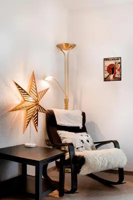 Ein Sitzbereich in der Unterkunft Little Gemsstock Apartment