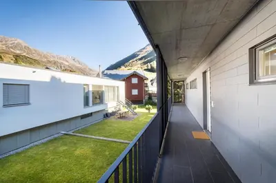Ein allgemeiner Bergblick oder ein Berglick von der Ferienwohnung aus