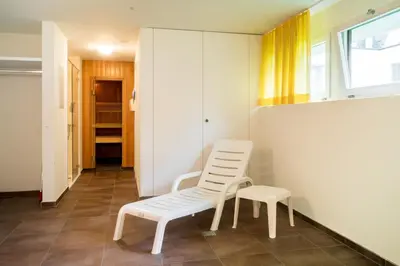 Ein Sitzbereich in der Unterkunft Little Reuss