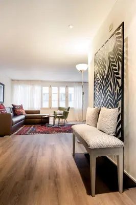 Ein Sitzbereich in der Unterkunft Apartment Marmotta