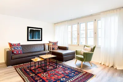 Ein Sitzbereich in der Unterkunft Apartment Marmotta