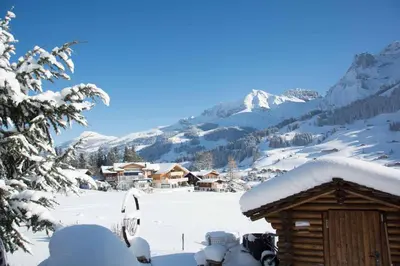 Ferienwohnung Chalet Zwirbeli im Winter