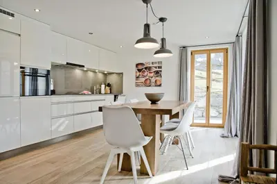 Küche/Küchenzeile in der Unterkunft Apartment Fortuna 3.5 - Griwarent AG