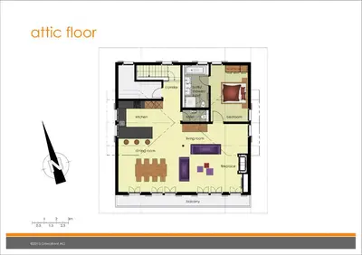 Grundriss der Unterkunft Apartment Fortuna 5.5 - GriwaRent AG