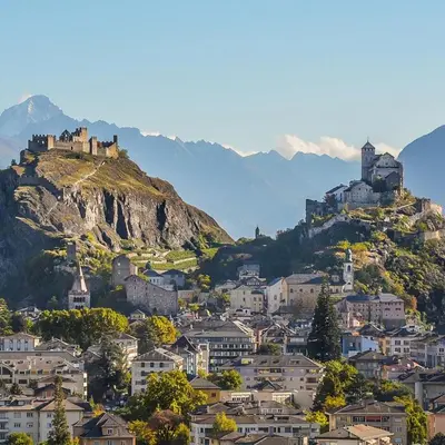 Ein allgemeiner Bergblick oder ein Berglick von der Ferienwohnung aus