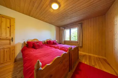 Ein Bett oder Betten in einem Zimmer der Unterkunft Chalet Chocolat - Great view