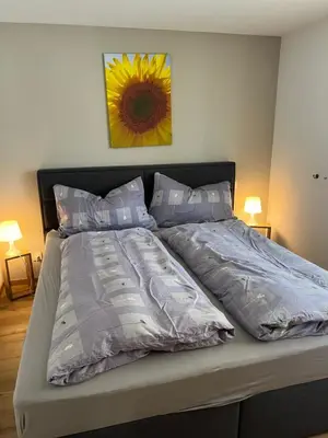 Ein Bett oder Betten in einem Zimmer der Unterkunft Residence Edelweiß in Bellwald