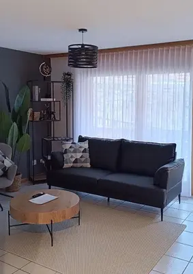 Ein Sitzbereich in der Unterkunft Altrove Leukerbad - Modern, Spacious & Central