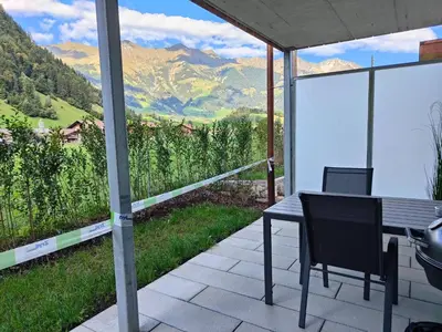 Ein allgemeiner Bergblick oder ein Berglick von der Ferienwohnung aus