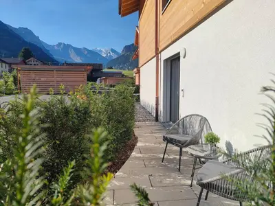 Ein allgemeiner Bergblick oder ein Berglick von der Ferienwohnung aus
