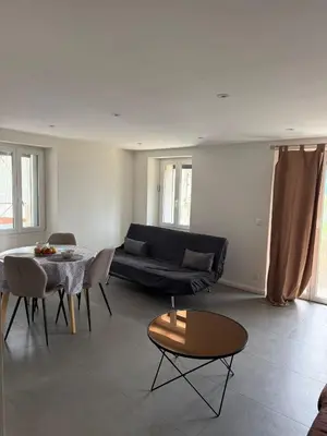 Ein Sitzbereich in der Unterkunft Ramo