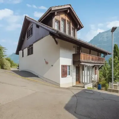 Lakeview Swiss Chalet with Hot Tub near Interlaken