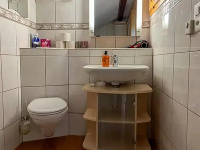 Ein Badezimmer in der Unterkunft Domizil Seeidyll