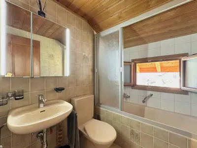 Ein Badezimmer in der Unterkunft Bear Ridge Retreat - 8mns to slopes - Swiss Alps