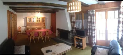 Ein Sitzbereich in der Unterkunft Apartment Panorama