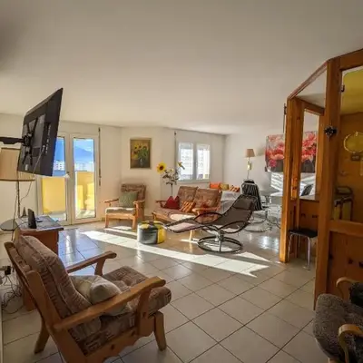 Apartment Above the Rooftops - Mountain Panorama