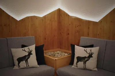 Ein Sitzbereich in der Unterkunft VIDOLICA mountain apartment