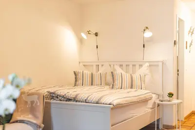 Ein Bett oder Betten in einem Zimmer der Unterkunft Zermatt - well located and equipped studio