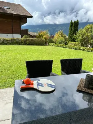 Ein allgemeiner Bergblick oder ein Berglick von der Ferienwohnung aus