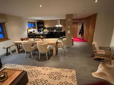 Ein Sitzbereich in der Unterkunft Swissalpschalet 6 PRO renovated - Same place as Swissalpschalet 4-5