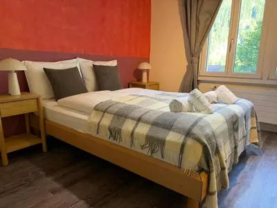 Ein Bett oder Betten in einem Zimmer der Unterkunft Wesley Panorama - Penthouse for Family & Friends