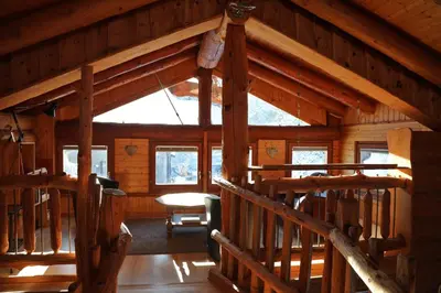Ein Sitzbereich in der Unterkunft Le Gîte de Briey - Chalet complet