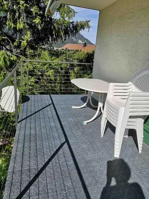 Ein Balkon oder eine Terrasse in der Unterkunft Bijou mit top Aussicht
