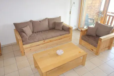 Ein Sitzbereich in der Unterkunft Plein Ciel VA 021 MOUNTAIN apartment 8 pers