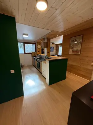 Küche/Küchenzeile in der Unterkunft Charmant appartement - Crans-Montana