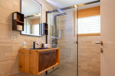 Ein Badezimmer in der Unterkunft Sonne Oase mit Sauna