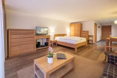 Ein Bett oder Betten in einem Zimmer der Unterkunft City peak Studio 1 by Inspiringplaces Zermatt