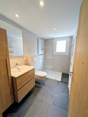 Ein Badezimmer in der Unterkunft Ferienwohnung Rosenburg