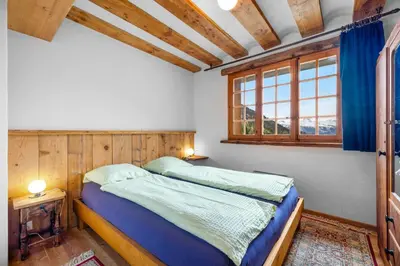 Ein Bett oder Betten in einem Zimmer der Unterkunft Chalet La Verne - appartement du Bas