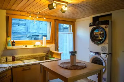 Küche/Küchenzeile in der Unterkunft Charmant Appartement Alpin