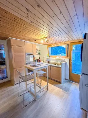 Küche/Küchenzeile in der Unterkunft Charmant Appartement Alpin