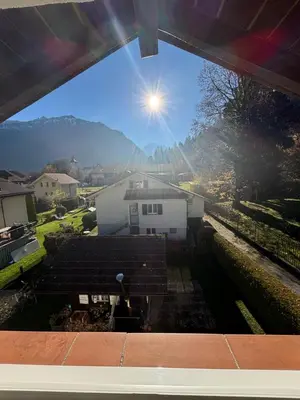 Ein allgemeiner Bergblick oder ein Berglick von der Ferienwohnung aus
