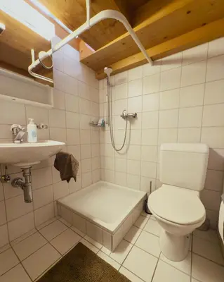 Ein Badezimmer in der Unterkunft Grosszügige Wohnung Leiterli