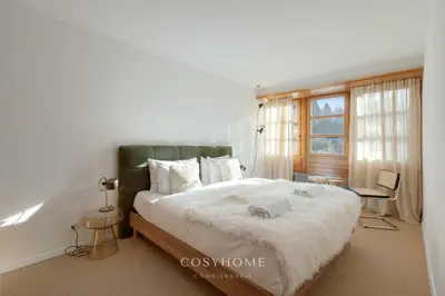 Ein Bett oder Betten in einem Zimmer der Unterkunft Le Balcon des Alpes l Modernist Home l CosyHome