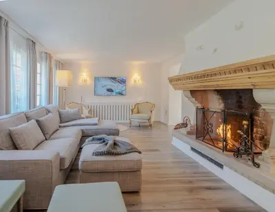 Ein Sitzbereich in der Unterkunft Mountain Residence