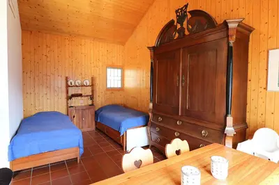 Ein Bett oder Betten in einem Zimmer der Unterkunft Chalet Kiri 8 personnes Sur les hauteurs d Evolene