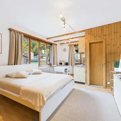Comfortable studio with balcony and panoramic view