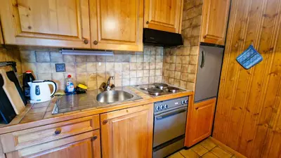 Küche/Küchenzeile in der Unterkunft Residence Evolene 31 Appartement 2 personnes