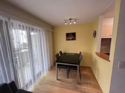Ein Sitzbereich in der Unterkunft Ferienwohnungen in Leukerbad