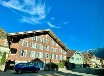 Ein allgemeiner Bergblick oder ein Berglick von der Ferienwohnung aus