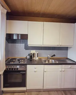 Küche/Küchenzeile in der Unterkunft Chalet Brauerei