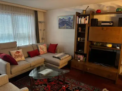 Ein Sitzbereich in der Unterkunft Appartement cosy Haus Olympia
