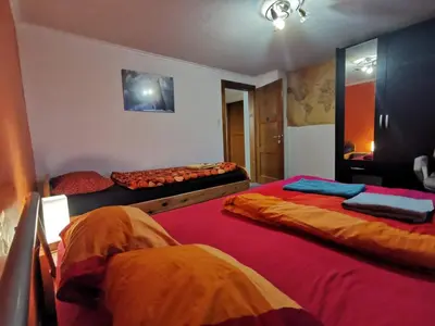 Ein Bett oder Betten in einem Zimmer der Unterkunft Apartment Sandgrube 2- OG Süd by Interhome
