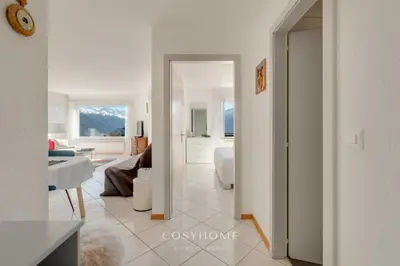 Ein Sitzbereich in der Unterkunft La Lisière - Alpine Home - CosyHome