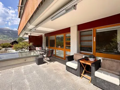 Ein allgemeiner Bergblick oder ein Berglick von der Ferienwohnung aus
